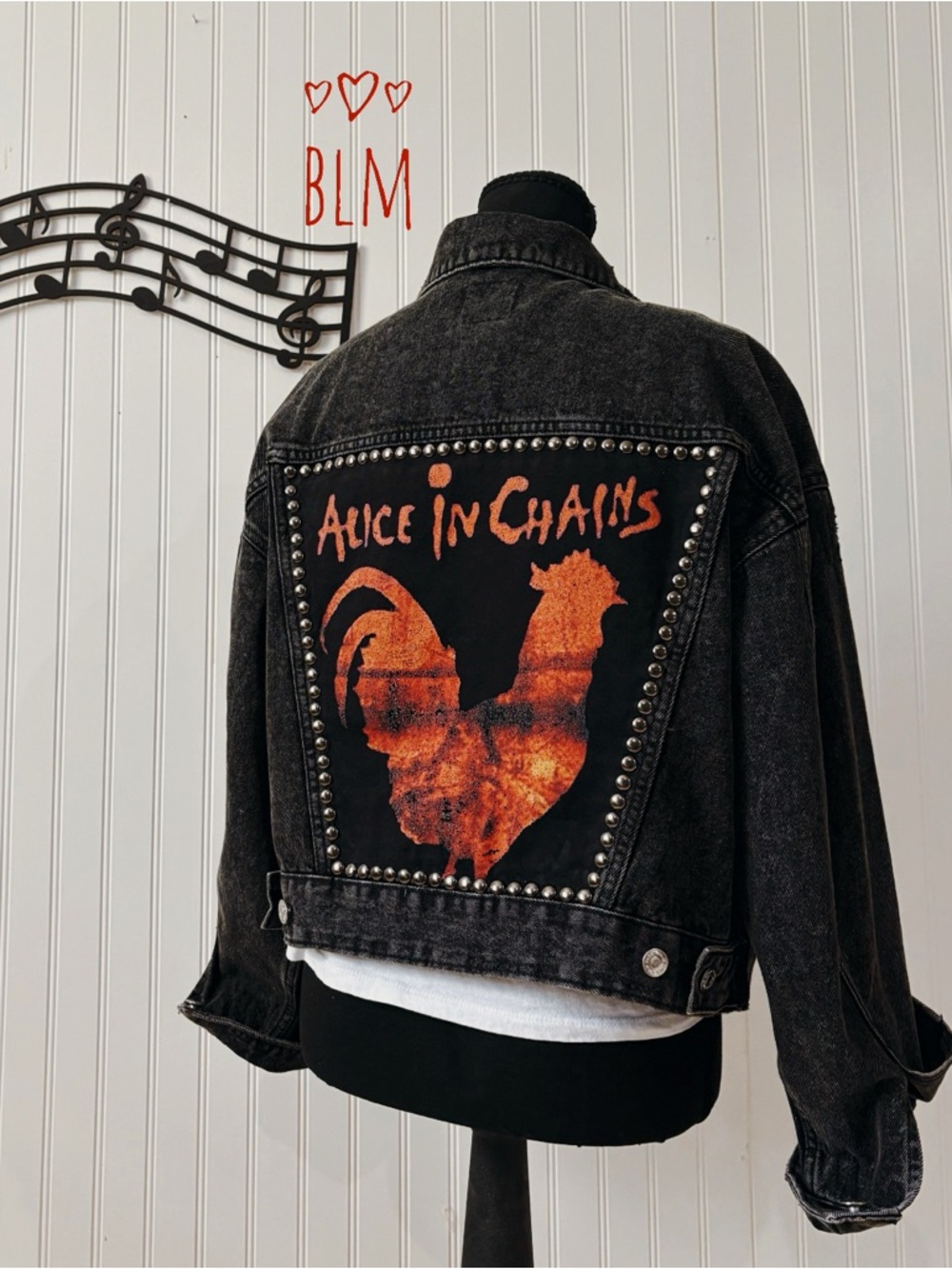 ✨ Alice In Chains custom denim jacket - Picture 2 of 4